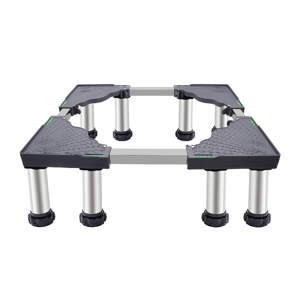 Washer and Dryer Pedestal with 8 Strong Feet - Adjustable Height 7.5”-8.6” - Adjustable Length and Width 17.7